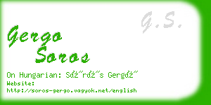 gergo soros business card